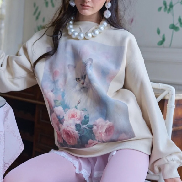 Selkie The Cottage Kitty Winter Sweater Sweatshirts - Picture 2 of 10